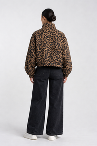 Leopard Utility Crop Jacket